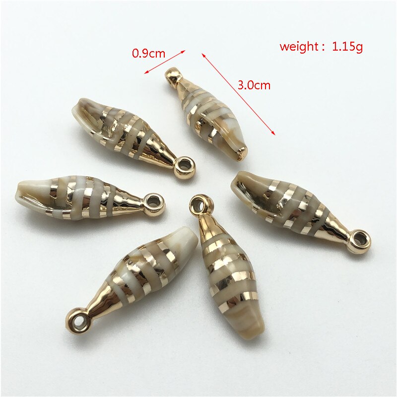 10 pçs charme concha pingente concha encantos pingente de forma aleatória para diy jóias colares fazendo accessorie