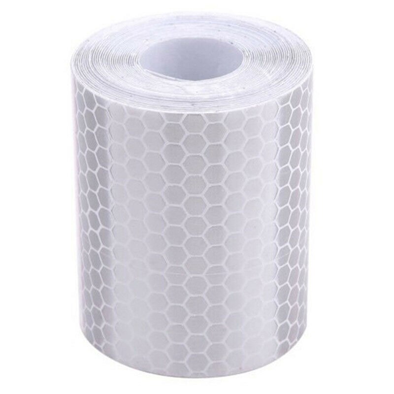 100 cm X 5 cm Warnband Reflektierende Film Auto Sicherheit markieren Reflektierende Streifen Aufkleber Warnung Licht Reflektor Schutz Aufkleber: Weiß