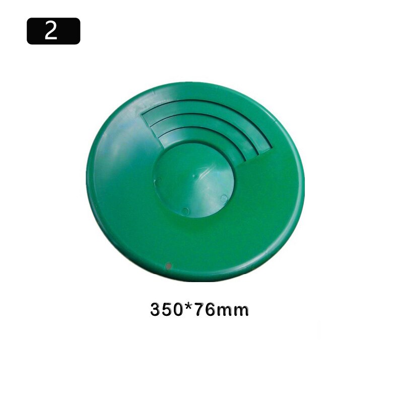 Green Plastic Gold Pan Basin Nugget Mining Dredging Prospecting for Sand Gold Mining Manual Wash Gold Panning Equipment: 350x76mm