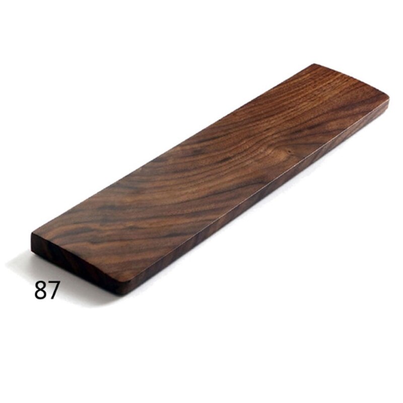 Walnut Wooden Mechanical Keyboard Wrist Rest with Anti-Slip Mat Ergonomic Gaming Desk Wrist Pad Support 61 87 104 Keys Hand Pad: 87