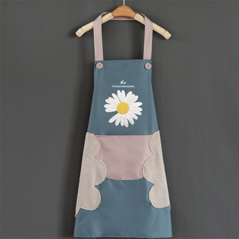 Kampaamo työassistentti työvaatteet parturi kampaaja värjäys vain vedenpitävä naisten vaatteet hiukset esiliina keittiö ravintola: Päivänkakkaran sininen