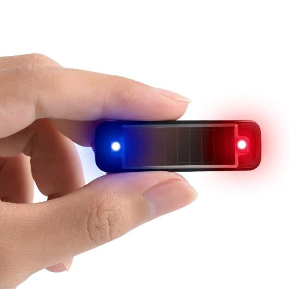 Mini led-autolampje op zonne-energie, waarschuwingslampje voor 's nachts, gesimuleerd alarm, draadloos antidiefstalwaarschuwingslampje, knipperend nep-alarmlampje