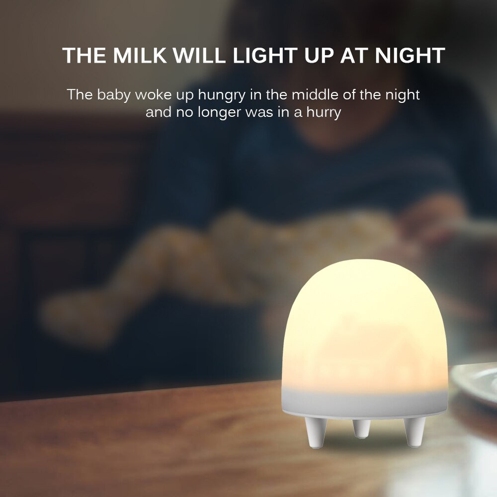 Baby rum dekoration nattljus klapp lampa mini tre ljus lägen laddningsbara bärbara pat ljus natt ljus för för barnomsorg