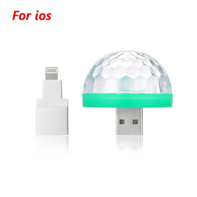 Maan licht LED USB muziek magische bal Mobiele telefoon DJ crystal magische bal licht Auto voice control mini disco Podium lichteffecten: Colorful 4