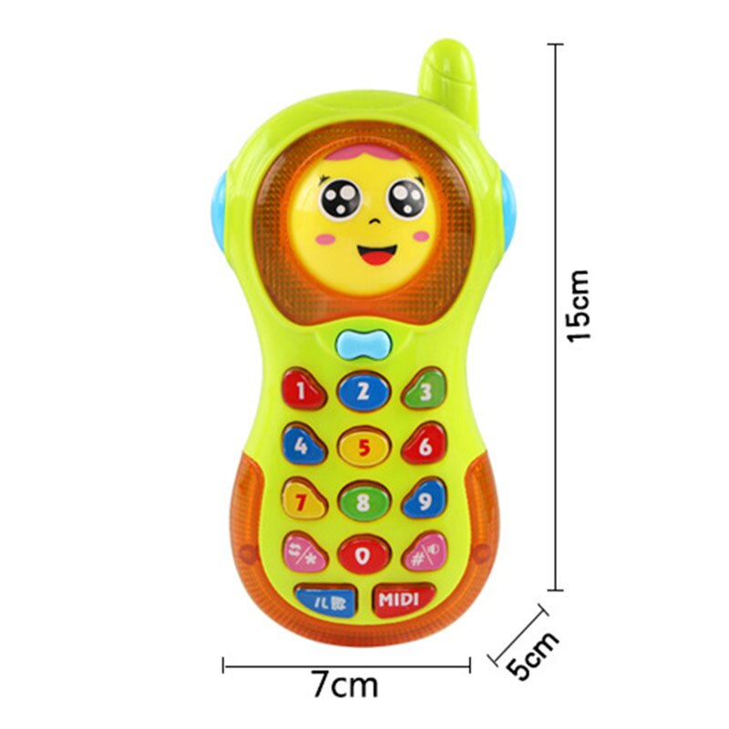 Juguete teléfono inteligente multifunción para niños, música colorida, luz de Educación Temprana, teléfono móvil para niños, Color aleatorio 998