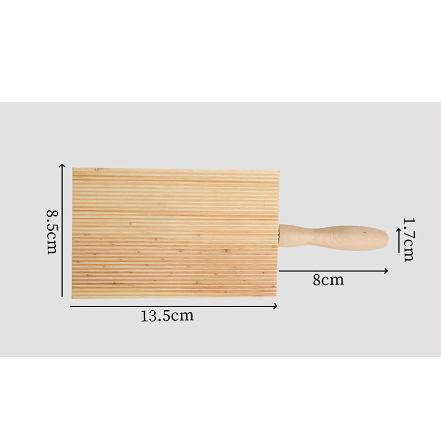 Gnocchibräda i trä, verktyg för gnocchi-pastatillverkning, gnocchi-pastamaskin för hemlagad pasta, kök för pastaälskare