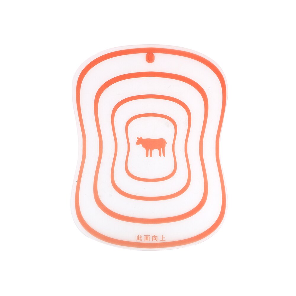 Kitchen Gadgets Cutting Board Antibacteria Plastic Non-slip Frosted Bendable Chopping Board Vegetable Meat Tools: Medium Orange