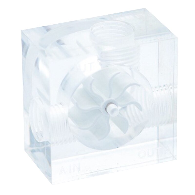 Acrylic PC Computer Water Cooling Flow G1/4 Thread 3-Ways Water Flow Meter Indicator Cold Liquid Flow Rate: White