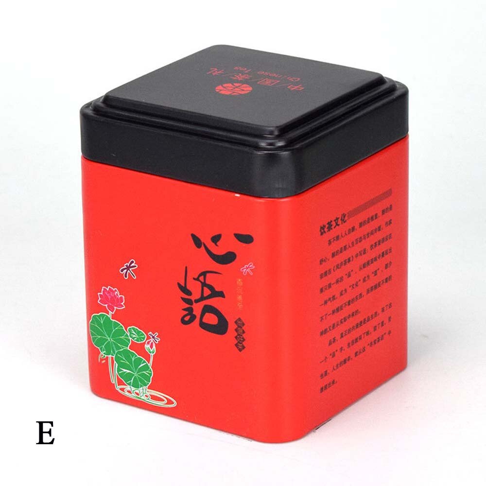 Mini blikken opbergdoos kleine koffie thee opbergpot vierkante verzegelde theebladeren ijzeren verpakkingsdoos chinese stijl container blikken: En