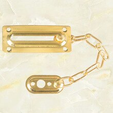 1 Pcs Security Door Chain Slide Lock Guard Bolt Safety Catch Nickel Plated For Front Or External Doors