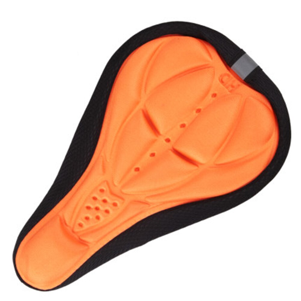 Mountainbike 3D Zadelhoes Dikke Ademend Super Zachte Fietszadel Siliconen Spons Fiets Zitkussen Fiets Accessoires: Orange