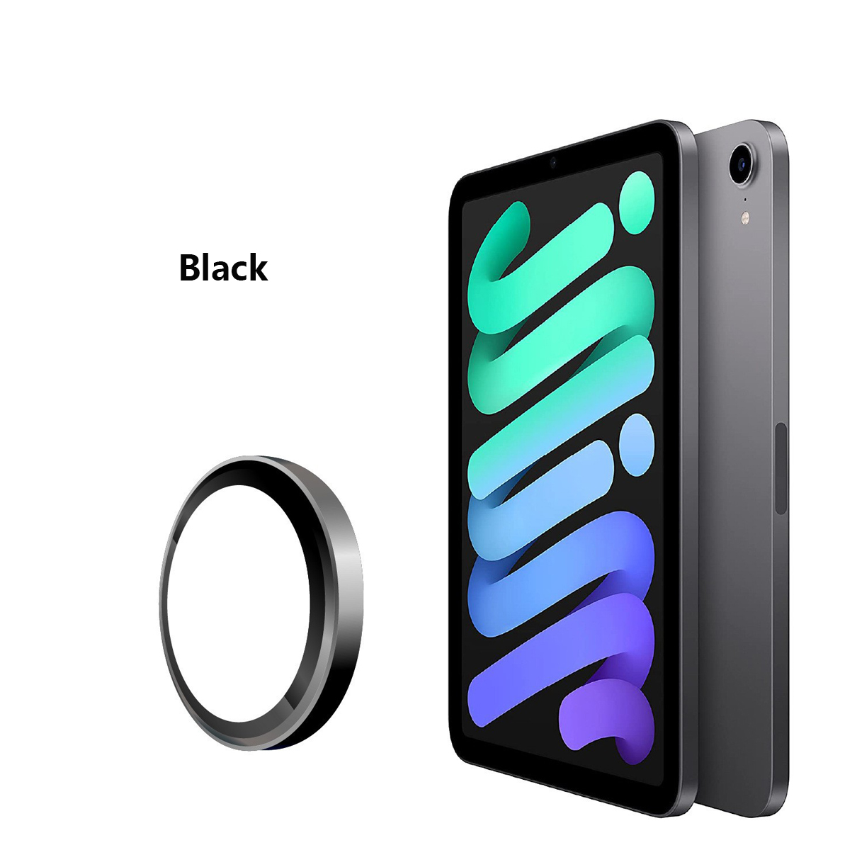 2PCS Back Camera Lens Protector for iPad 10 Air 4 5 Air4 Air5 AR+AF Metal Ring Protector Lens For iPad Pro 12.9" 11" Glass Film: black / Bundle5
