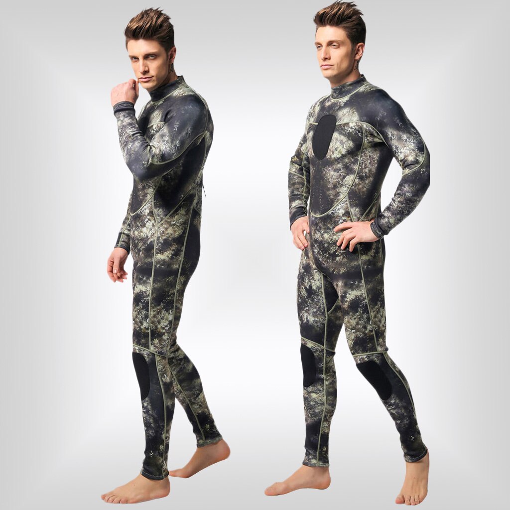 Traje de buceo de 3mm para hombre, traje de buceo de surf de longitud completa, cremallera trasera, manga larga