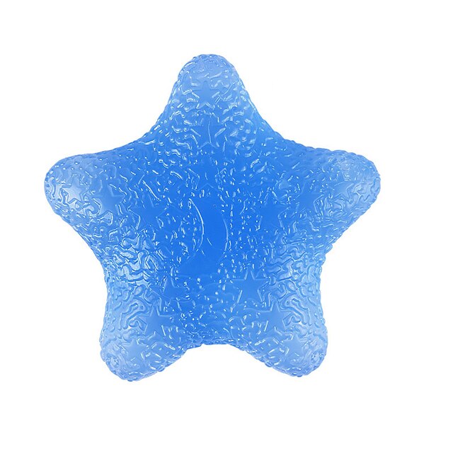 Pelota de estrés en forma de pentagrama esponjoso para adultos, juguete exprimible con forma geométrica suave, equipo de entrenamiento de dedos de descompresión: Blue
