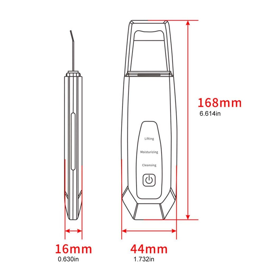 Ultrasonic Skin Scrubber Deep Face Cleaning Machine Peeling Shovel Facial Pore Cleaner Face Skin Scrubber Lift Machine