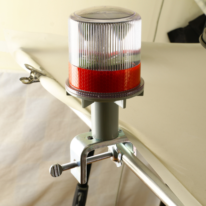 Solar Powered Marine LED Beacon Light Light Controlled Navigation Signal Sailing Warning Light With Portable Detachable bracket