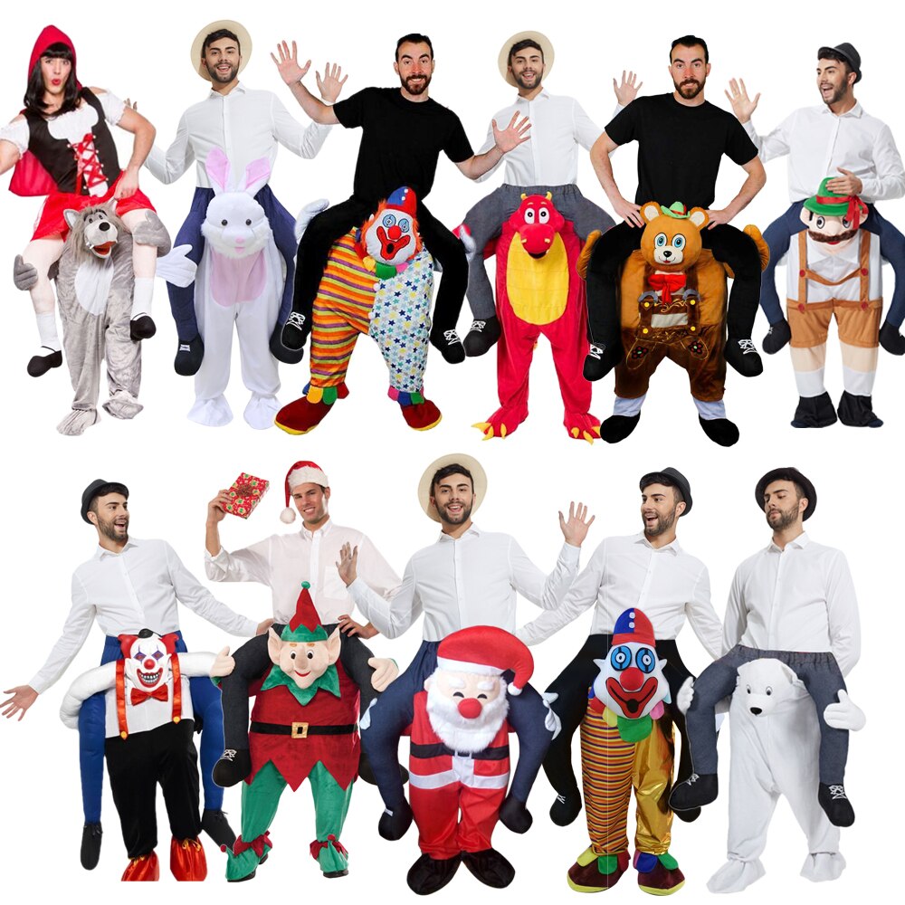Ride på skulderen kostume ride på kostumer til fødselsdagsfest maskot jul halloween aktivitet voksen størrelse
