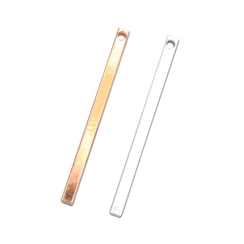 20Pcs 30/40Mm Coppers Wit K/Rose Gold Cuboid Hanger Sieraden Bevindingen Charm Hanger Connector Voor diy Sieraden Maken