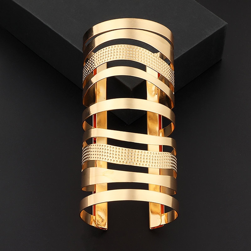 Hollow Wide Cuff Bracelets Bangles For Women Men Alloy Open Big Male Female Bangle Jewelry accesorios mujer