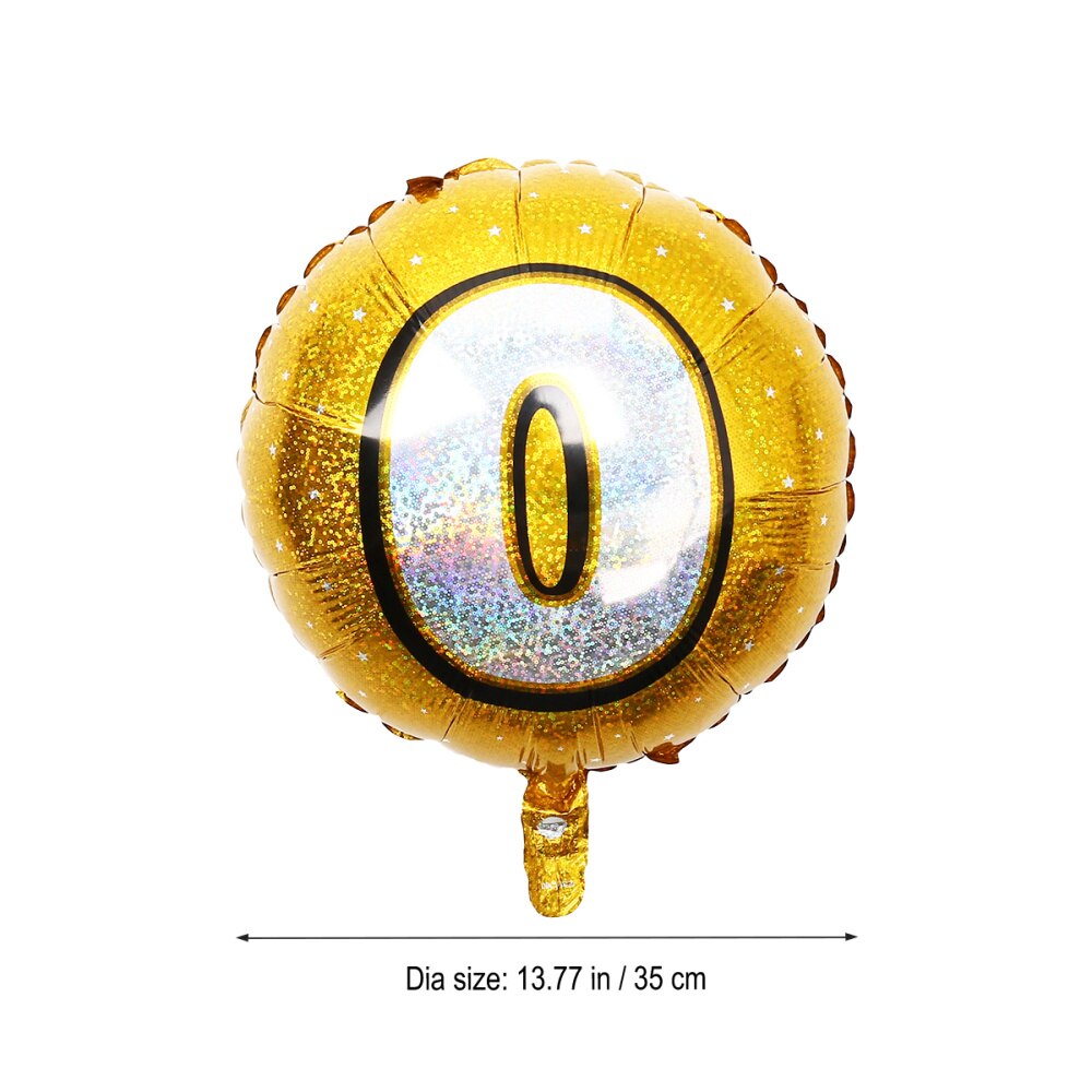Number 4 Helium Foil Balloons Birthday Number Balloons 4 for Wedding Anniversary Decoration (Gold)