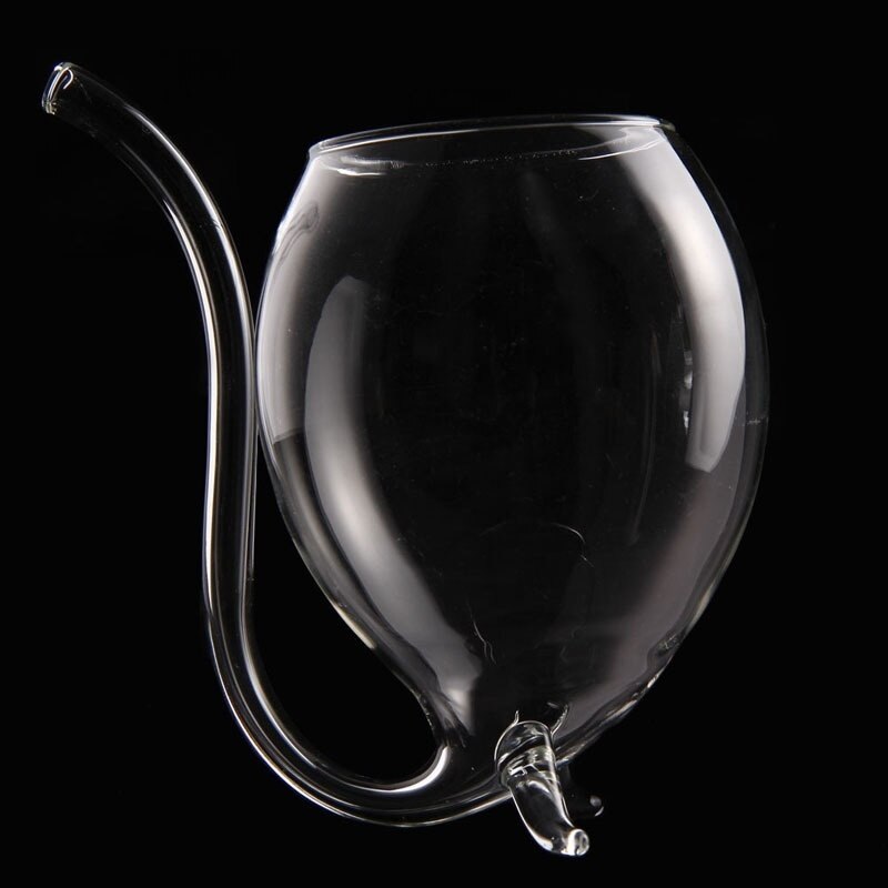 Caneca de vinho copo de vidro copo de vinho especial com bico alta qualidade 300ml caneca de vinho tinto elegante claro presente festa suco do diabo