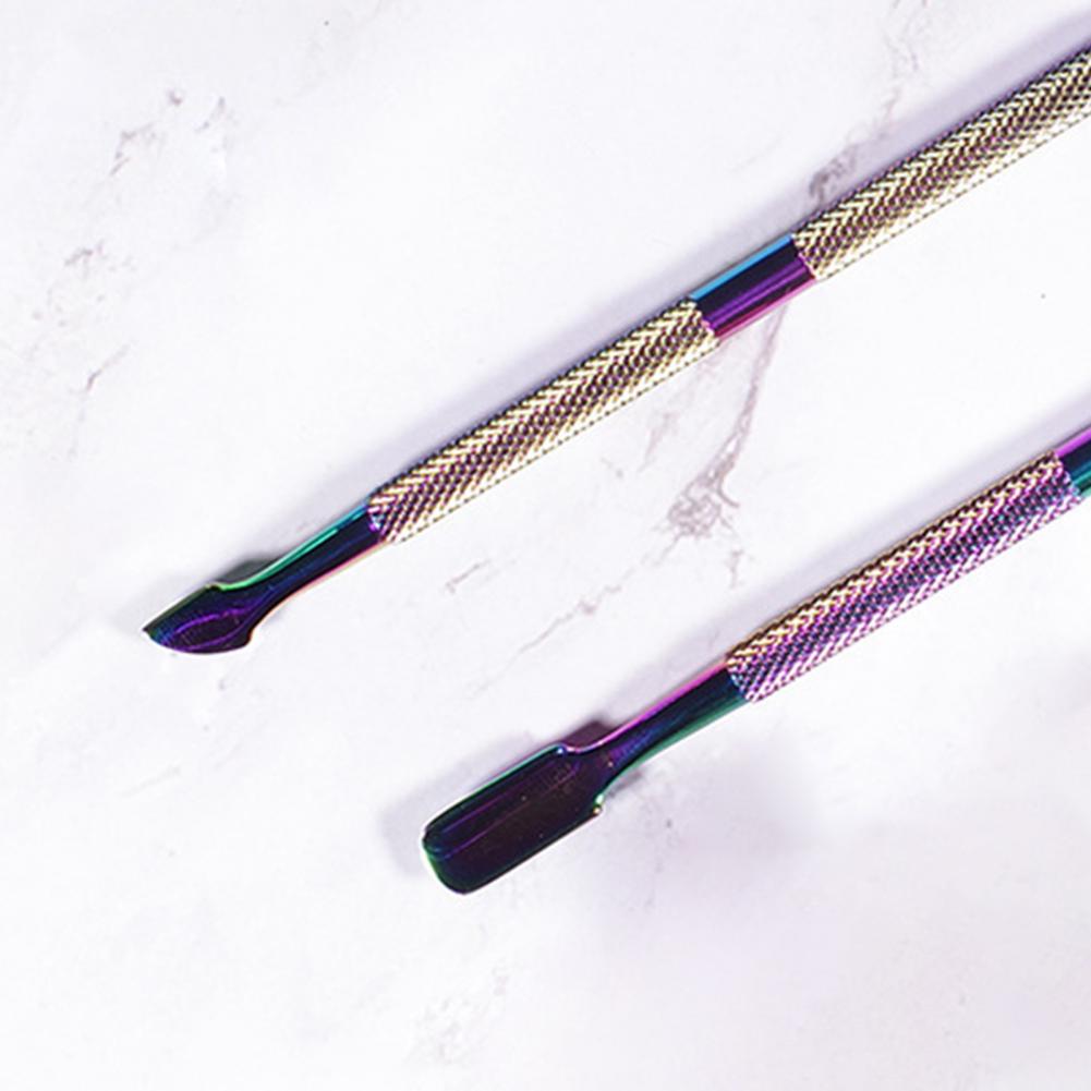 Cuticle Pusher Double Head Remove Dead Skin Nail Cuticle Remover Stainless Steel Nail Polish Remover Tool for Manicure