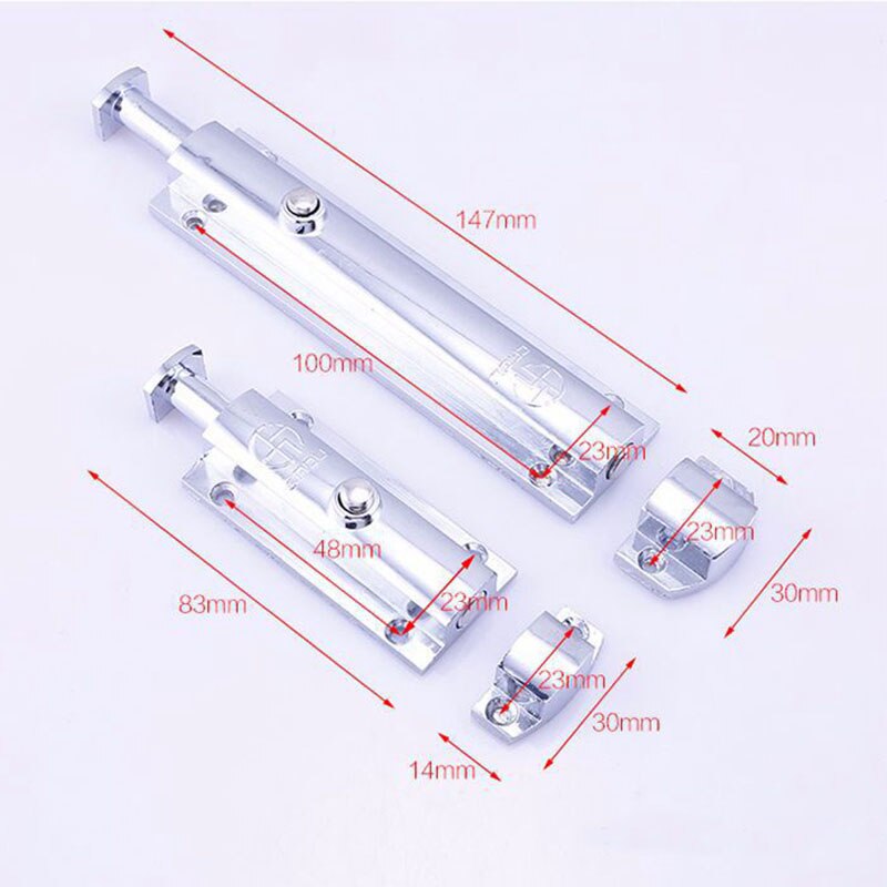 Push-button Anti-theft Automatic Spring Latch Toilet Installation Safety Wooden Door Bolt Self-elastic Lock