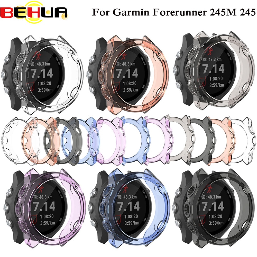 TPU Protector Case Voor Garmin Forerunner 245M Horloge Band Strap Soft Cover Shell Voor Garmin Forerunner 245 GPS Horloge accessoires