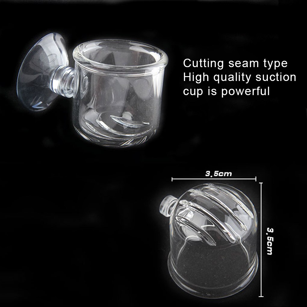 Aquarium Cone Red Worm Feeder Acrylic Suction Cups Fish Feeding Cup Transparent Worm Feeding Container Holder