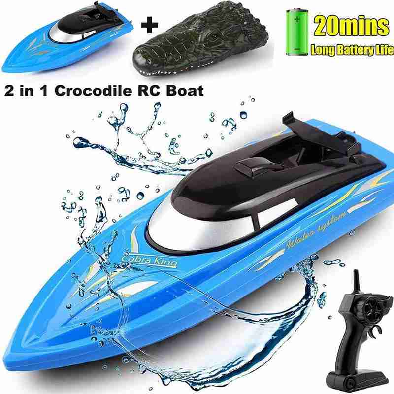 Alligator Afstandsbediening Boot Afstandsbediening Speelgoed Elektrische Krokodil Strand Snelheid Speelgoed Boot Spoof Remote Boot Controle M2G7