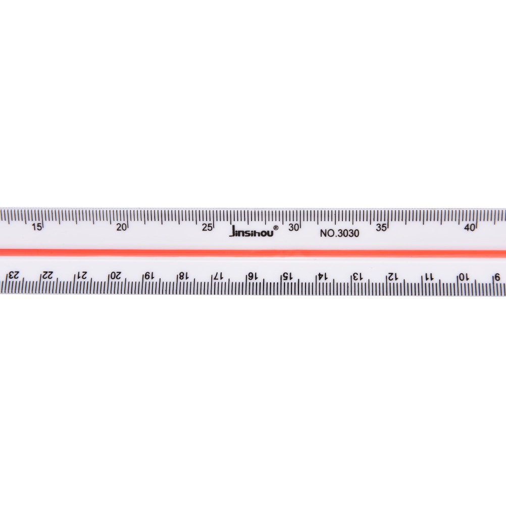 Plastic Triangle Ruler Architect Engineer Technical Rules Office School Supplies Tools 30cm 1: 100 ~ 1: 500