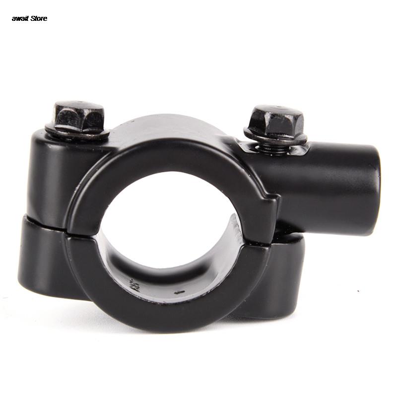 Abrazadera de montaje para espejo retrovisor de motocicleta, soporte adaptador para manillar de bicicleta, 8mm y 10mm, 1 unidad: Black 8mm
