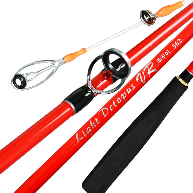 Canne à pêche Spinning ou Casting, pour calmar, seiche, 1.68 ou 1.8m, 2 sections, m/H, Action rapide, pour bateau, eau salée