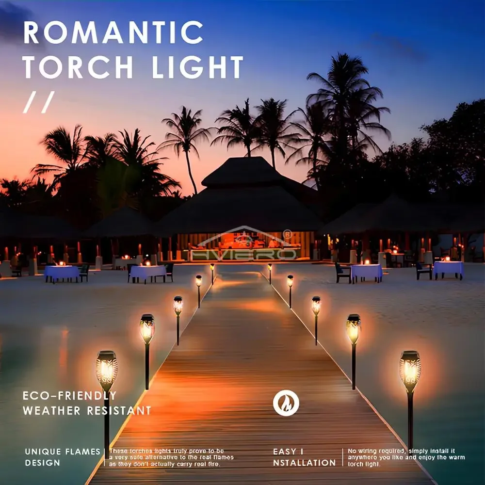 1/2/4/6/8PCS Outdoor Solar Flame Lights 12Led Flickering Garden Path Yard Patio Park Floor Decoration Landscape Lamps Waterproof