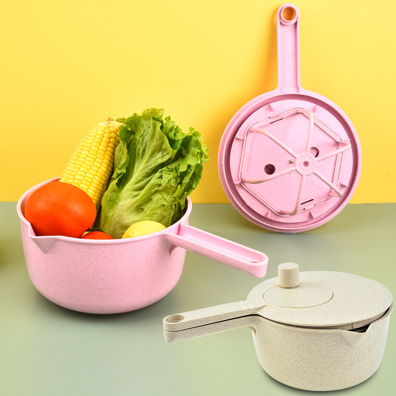 Vegetable Fruit Rice Rinser Drain Basket Egg/Cream Beater Salad Spinner Colander Sieve Innovative Kitchen Utensils Strainer