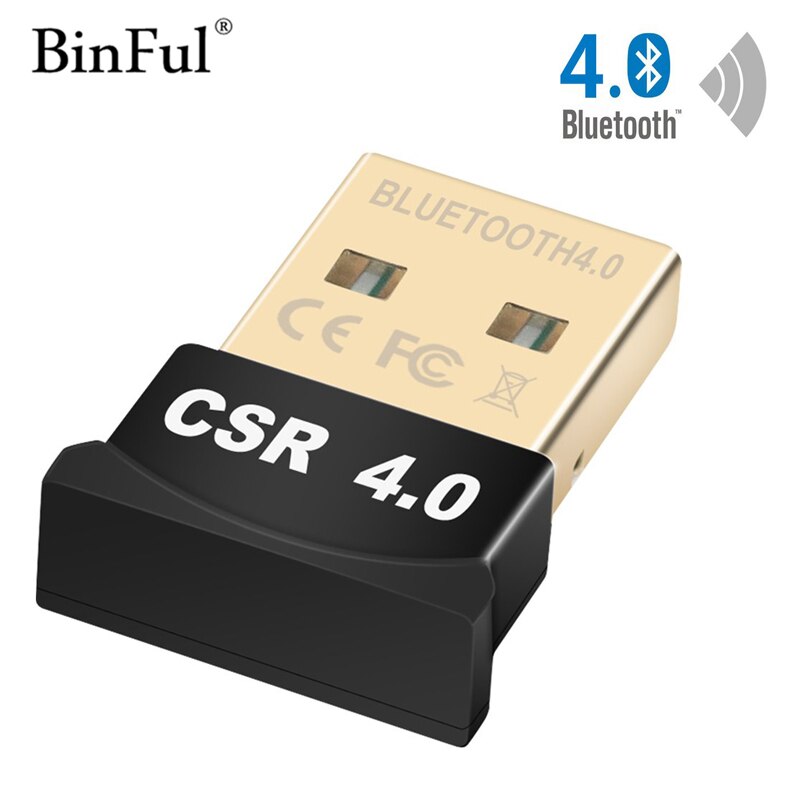 Binful Bluetooth 4.0 Adapter Dongle USB 2.0 Draadloze EDR Adapter met 3 Mbps voor Laptop Notebook Tablet Computer