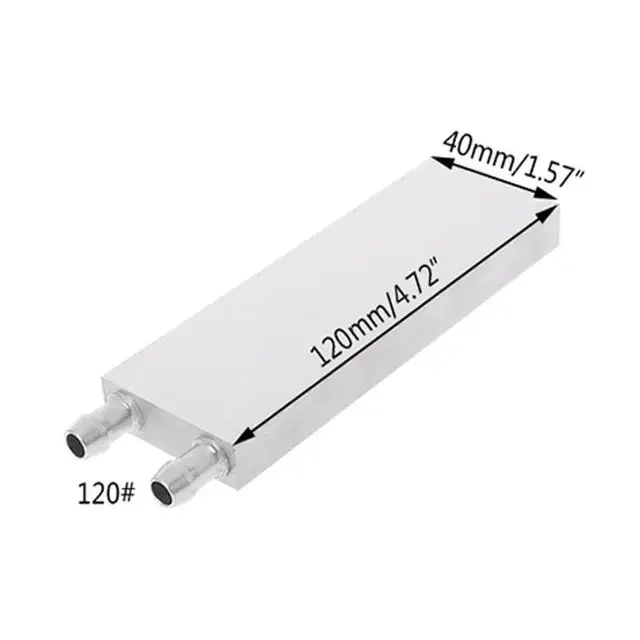 Aluminium Wasser kühl Block Kühlkörper für PC Laptop CPU Kühler Kühler 40/80/120/160/180/200/240mm: Gold