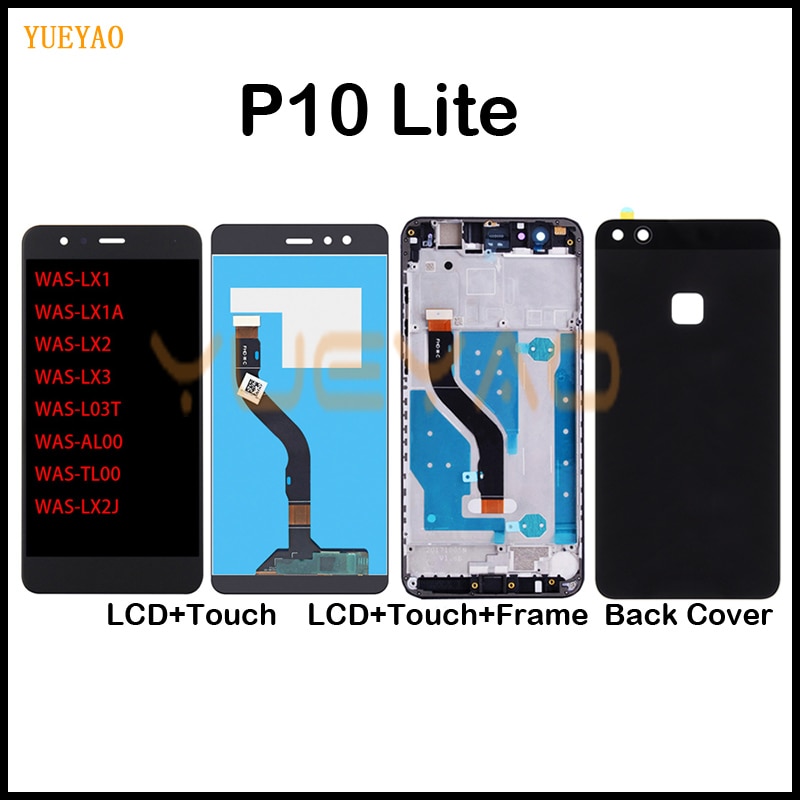 Pantalla LCD de 5,2 pulgadas con marco para Huawei P10 Lite, pantalla Lcd, digitalizador táctil, conjunto de pantalla LCD y Marco