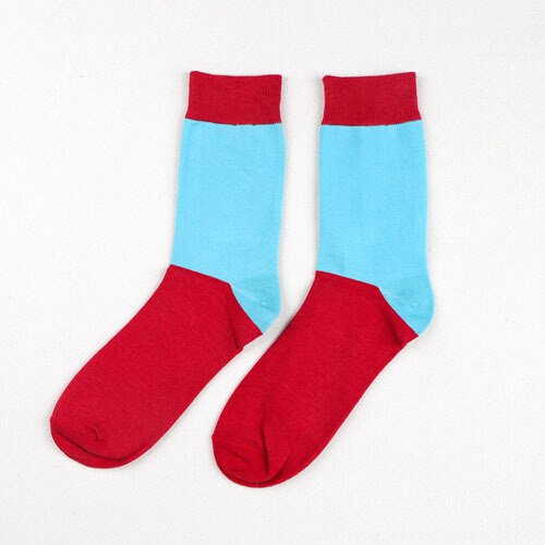 3 Paare/los Herbst Winter Neue Baumwolle Männer Socken Persönlichkeit Kreative Deodorant Anti-reibung Atmungsaktive Socken: rot