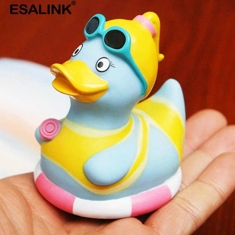 ESALINK Rubber Duck Glasses Ponytail Baby Duck Baby Bath Toys Duck Children Toy Duck Baby Toys Bath Toys For Kids