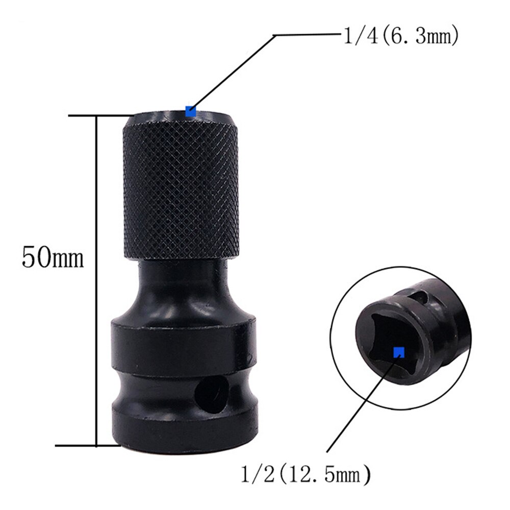 1/2 Inch Vierkante Tot 1/4 Inch Hex Ratel Dopsleutel Socket Adapter Spanner Set Drive Converter Impact Tool