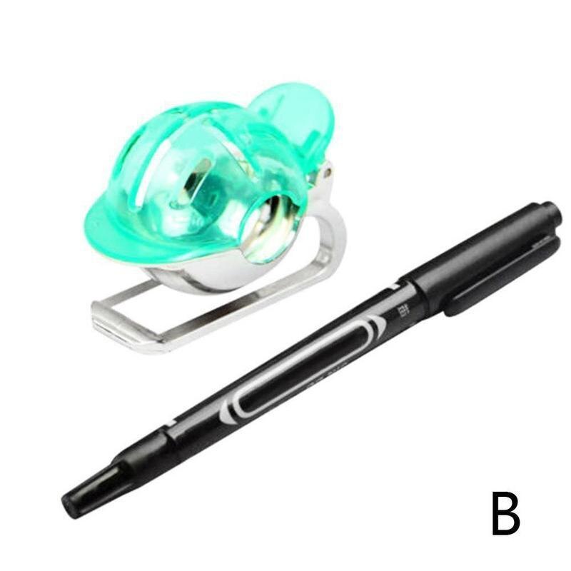 1 sæt golfball linjemarkør med pen tegning markering golf liner værktøj mærker skabelon tegning justering mærker tegn værktøjer udendørs: Grøn