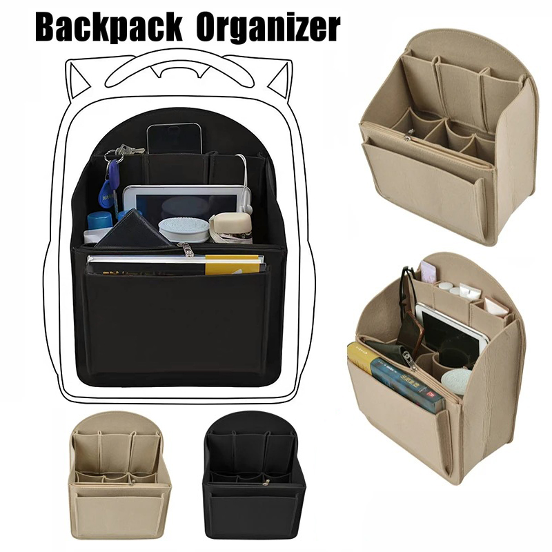 Insert organisateur de sac à dos en feutre pour sac à dos sac à main sac à bandoulière