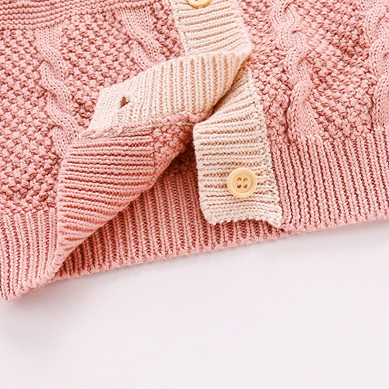 Kinderen Gebreide Warme Trui Herfst Winter Mode Meisjes Lange Mouwen Wollen Kleuraanpassing Jas Kindje Vest Kleding