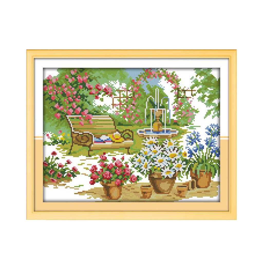 11CT Cross Stitch Kits Beginner DIY Handmade Needlework Set Stamped Patterns