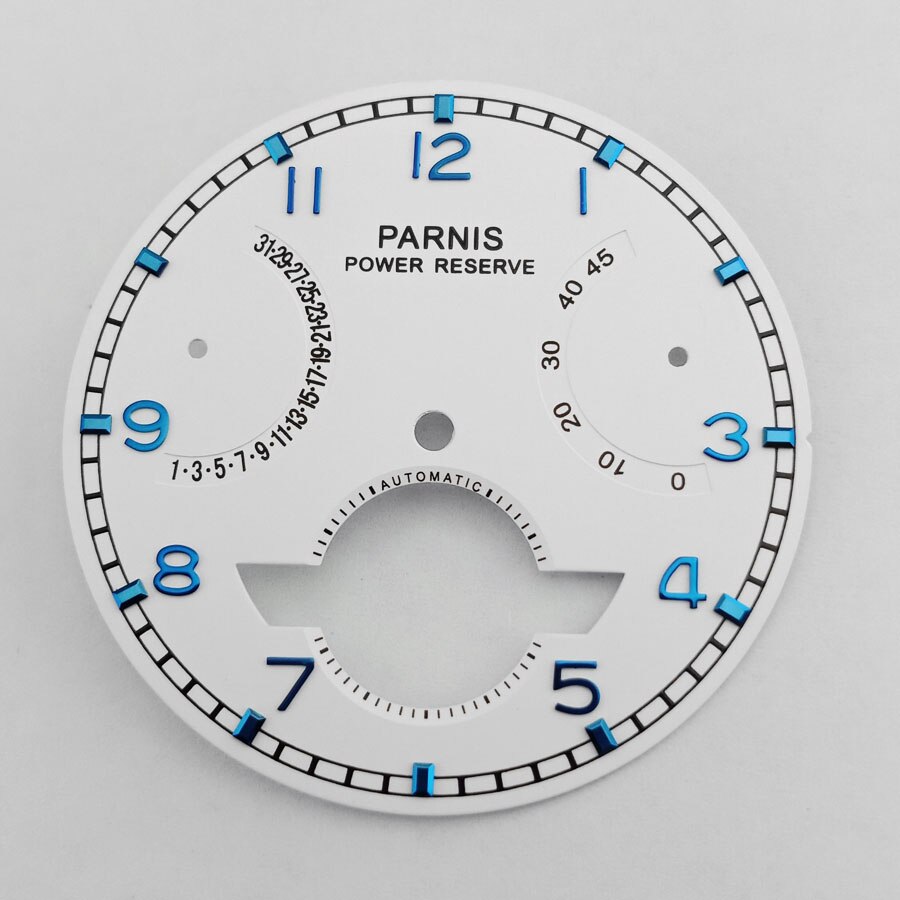 Parnis 37mm White Dial fit Asia st2505 automatic movement mens' watch P747