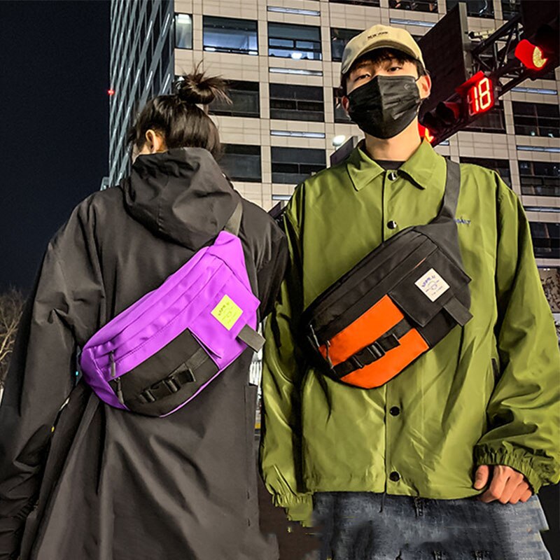unisex Taille Tasche Große Kapazität Streetwear fanny Pack Brust Taschen Trend Hüfte hüpfen Banane Crossbody-tasche Funktionale Taille Pack ZY775