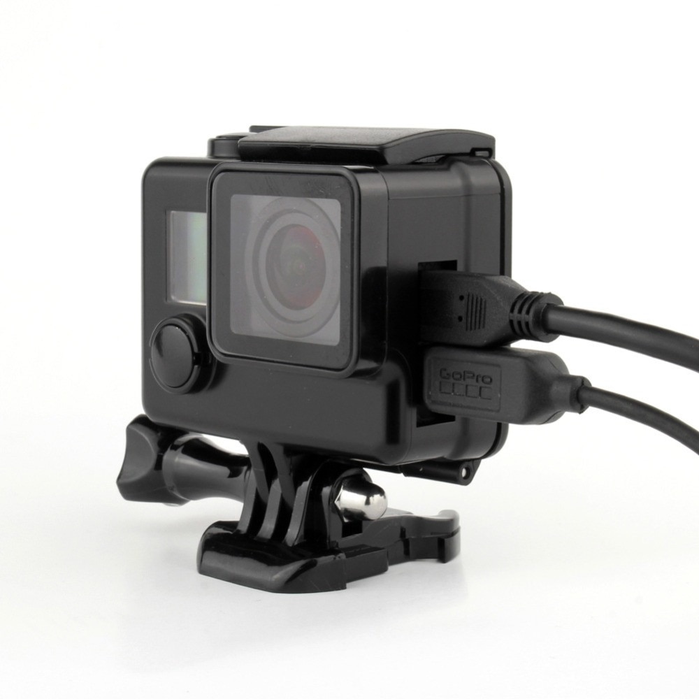 noir côté ouvert étui de protection accessoires de caméra pour GoPro Hero 4/3 +