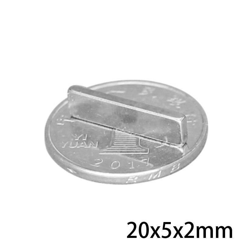 20 ~ 300 stk 20 x 5 x 2 mm blok super stærke magnetiske magneter 20mm*5mm*2mm permanent neodym rektangulær magnet 20*5*2 mm 20 x 5 x 2mm