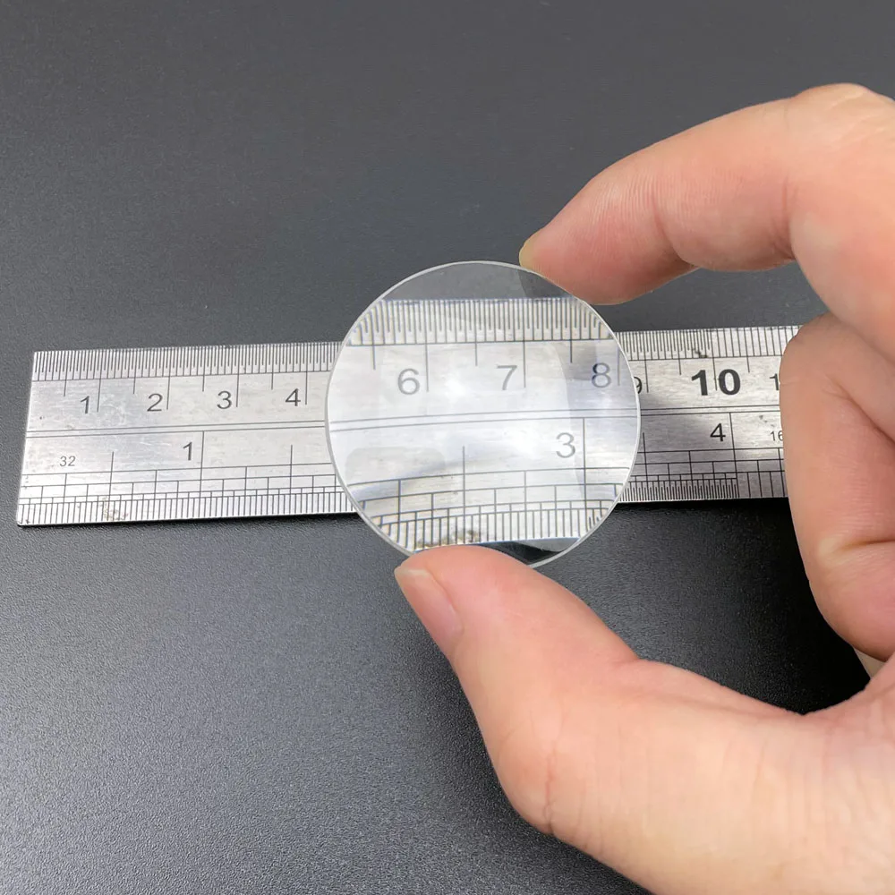 30 36 40 50 MM Biconvex Lens FL 60 70 75 100 MM White Glass Magnifying Lens Optical Double Convex Magnifier